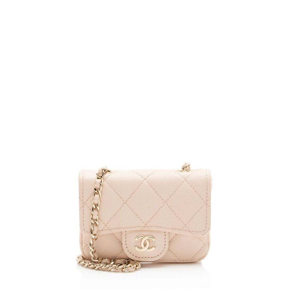 Chanel Caviar Leather Mini Chain Belt Bag